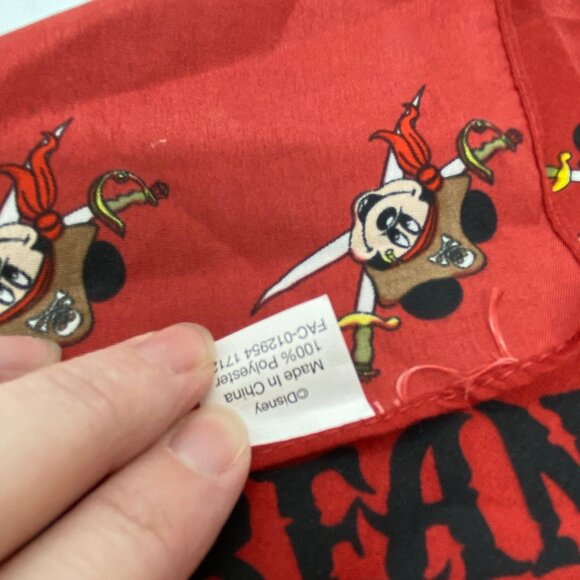 Pirates of the Caribbean Mickey Mouse Triangle Scarf Bandana NWOT - Picture 3 of 3